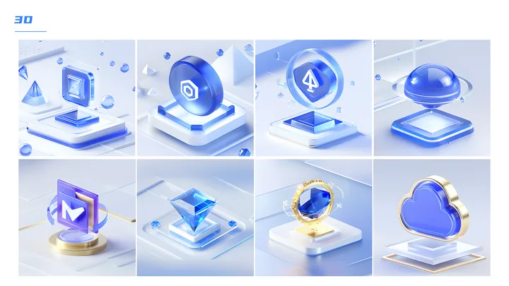 AIGC · 视觉探索与素材的界面与视觉展示