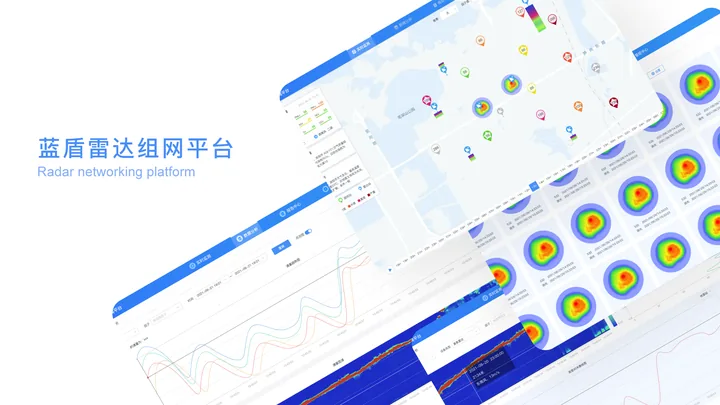 蓝盾雷达组网平台的界面与视觉展示